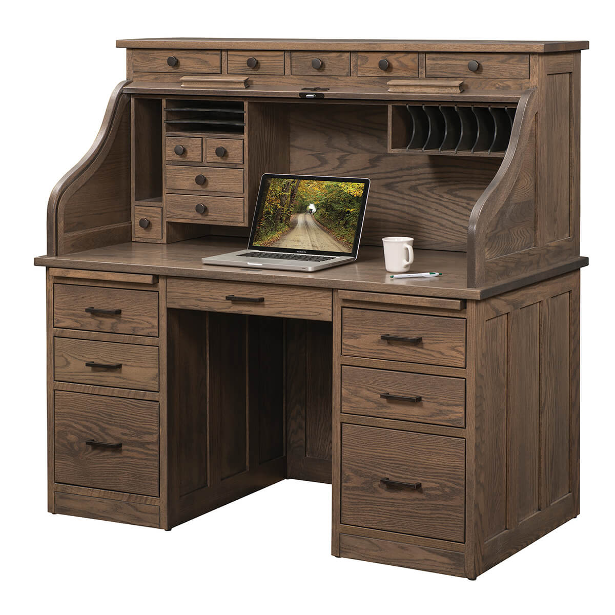 Read more about the article 56 Inch Computer Roll Top Desk