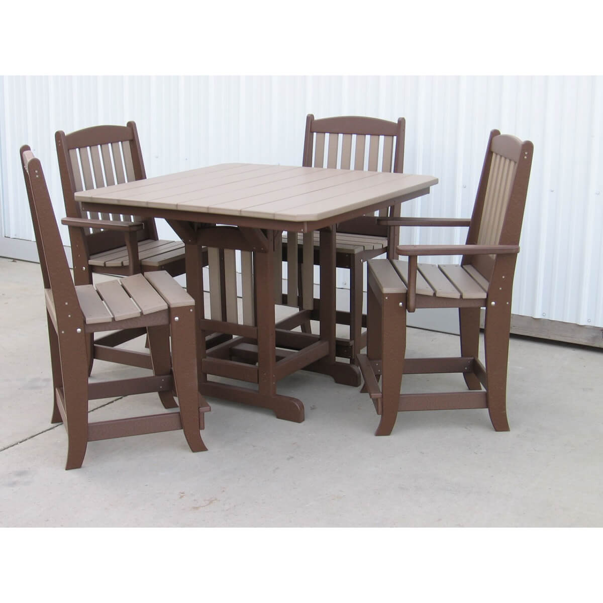 Read more about the article 44 Inch Square Counter Table with Chairs