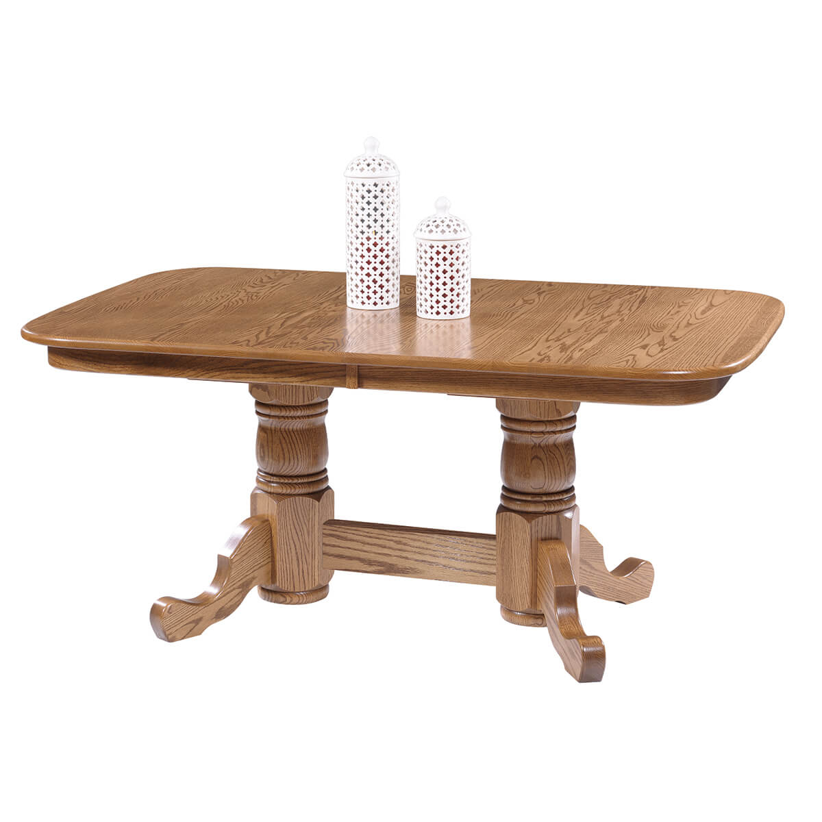 Read more about the article Americana Square Round Double Pedestal Table